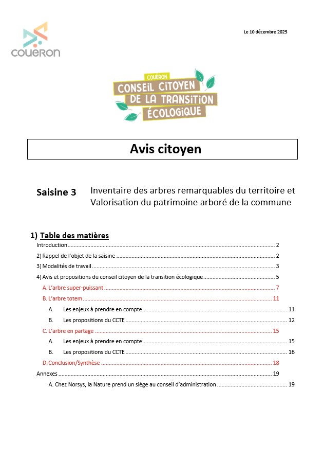 2025 - Avis citoyen du CCTE